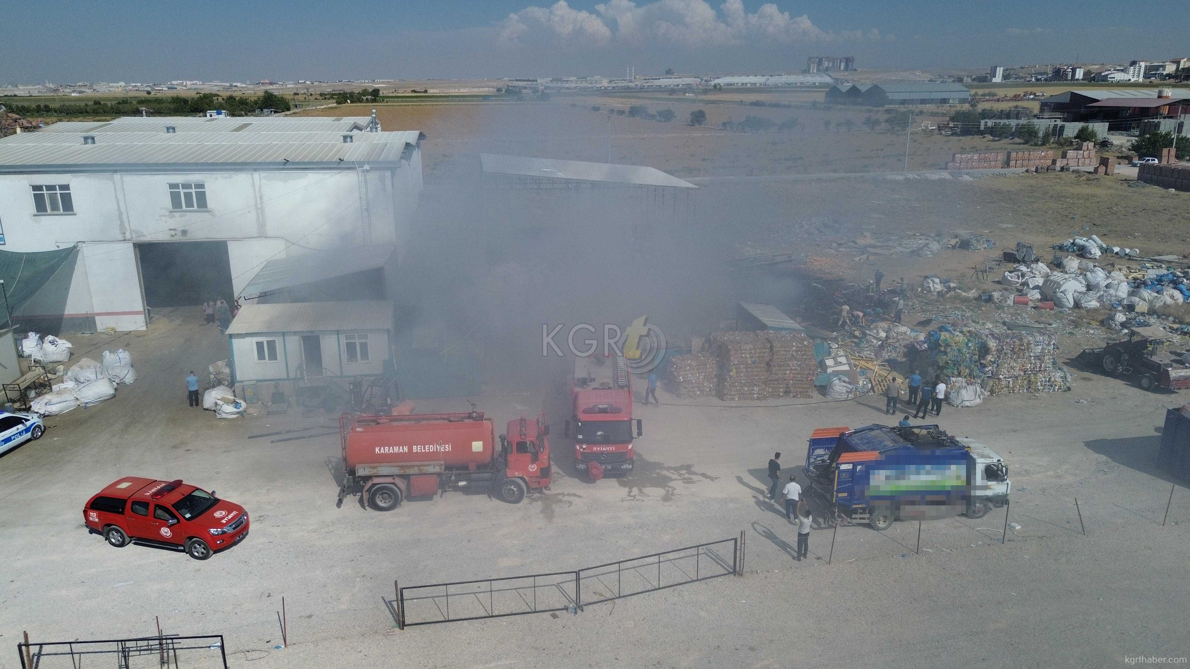 Karaman'da Geri Dönüşüm Tesisinde Yangın13