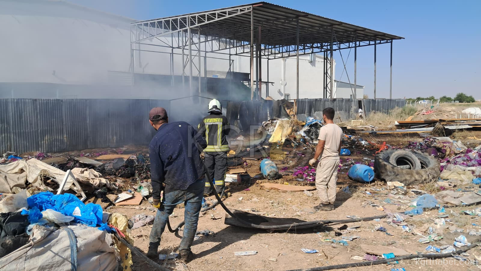 Karaman'da Geri Dönüşüm Tesisinde Yangın8