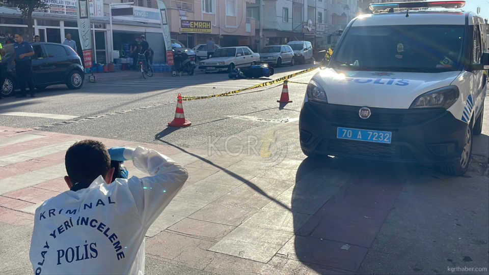 Karamanda Motosiklet Yasli Adama Carpti 1I Agir 2 Yarali13