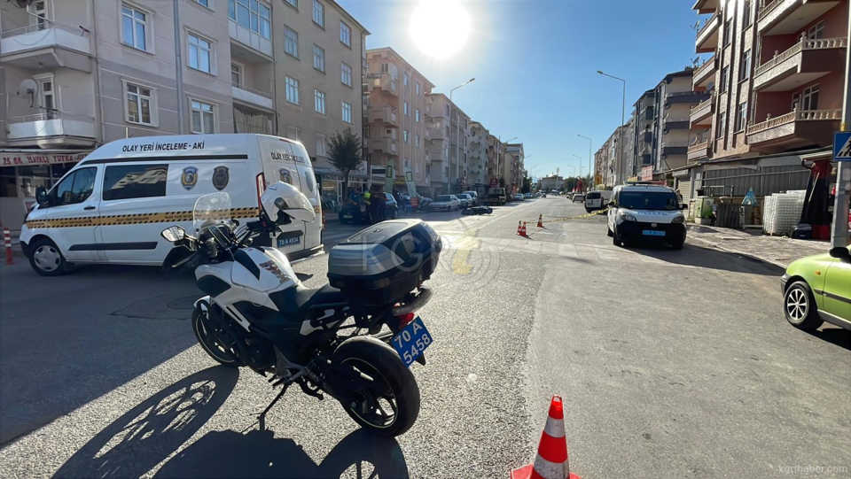 Karamanda Motosiklet Yasli Adama Carpti 1I Agir 2 Yarali15