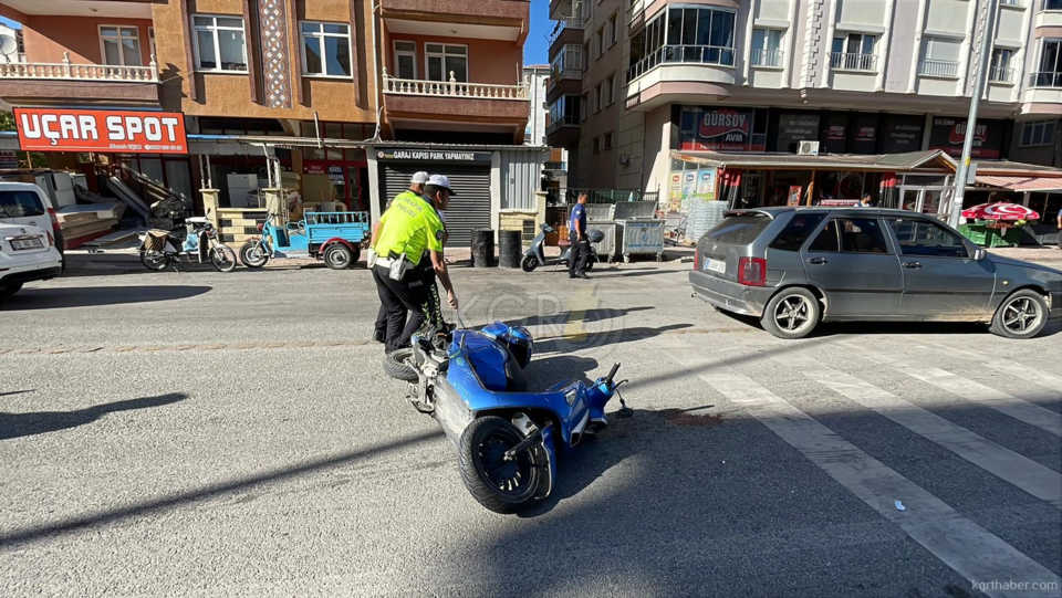 Karamanda Motosiklet Yasli Adama Carpti 1I Agir 2 Yarali21