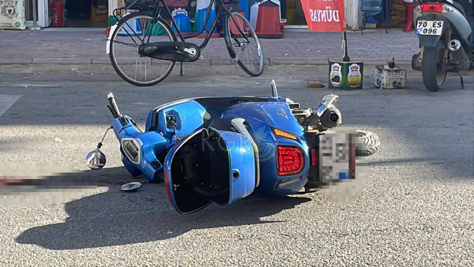 Karamanda Motosiklet Yasli Adama Carpti 1I Agir 2 Yarali4