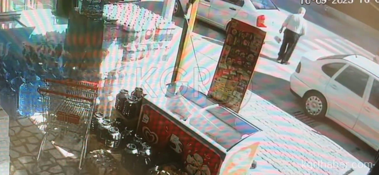 Karamanda Yasli Adamin Agir Yaralandigi Kaza Kamerada1