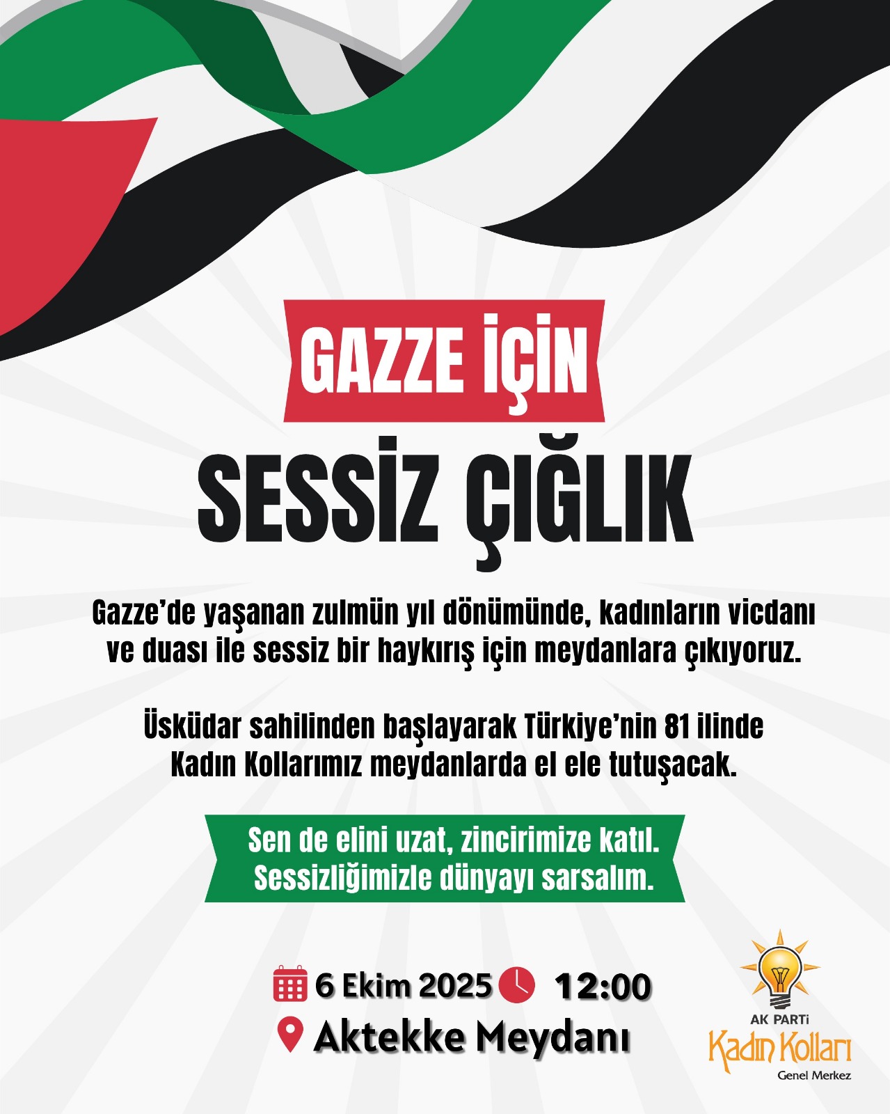 Gazze Icin Sessiz Ciglik Karaman Halki Aktekke Meydanina Davet Edildi1