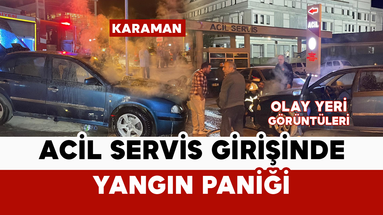 Hastane Acil Girişinde Kısa Süreli Yangın Paniği