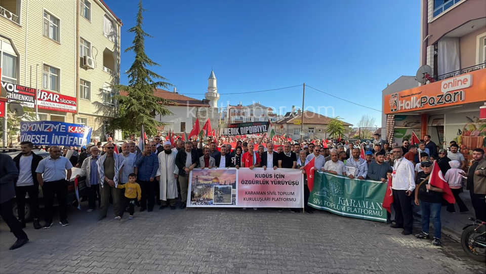 Karaman Sumud Filosuna Destek Icin Yurudu0