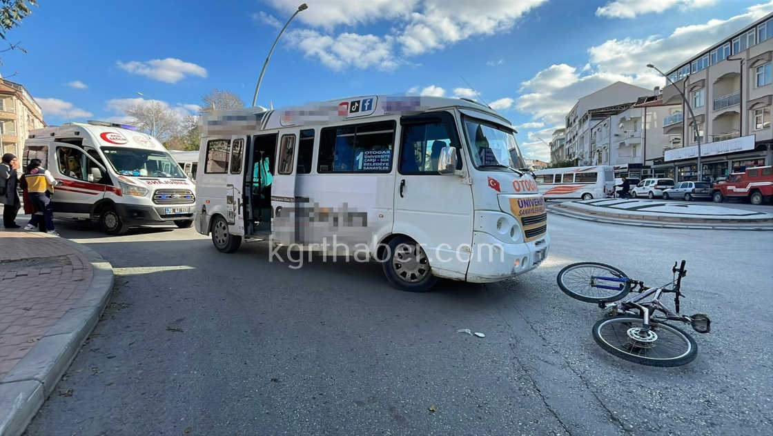 Karamanda Dolmusla Bisiklet Carpisti 1 Yarali0