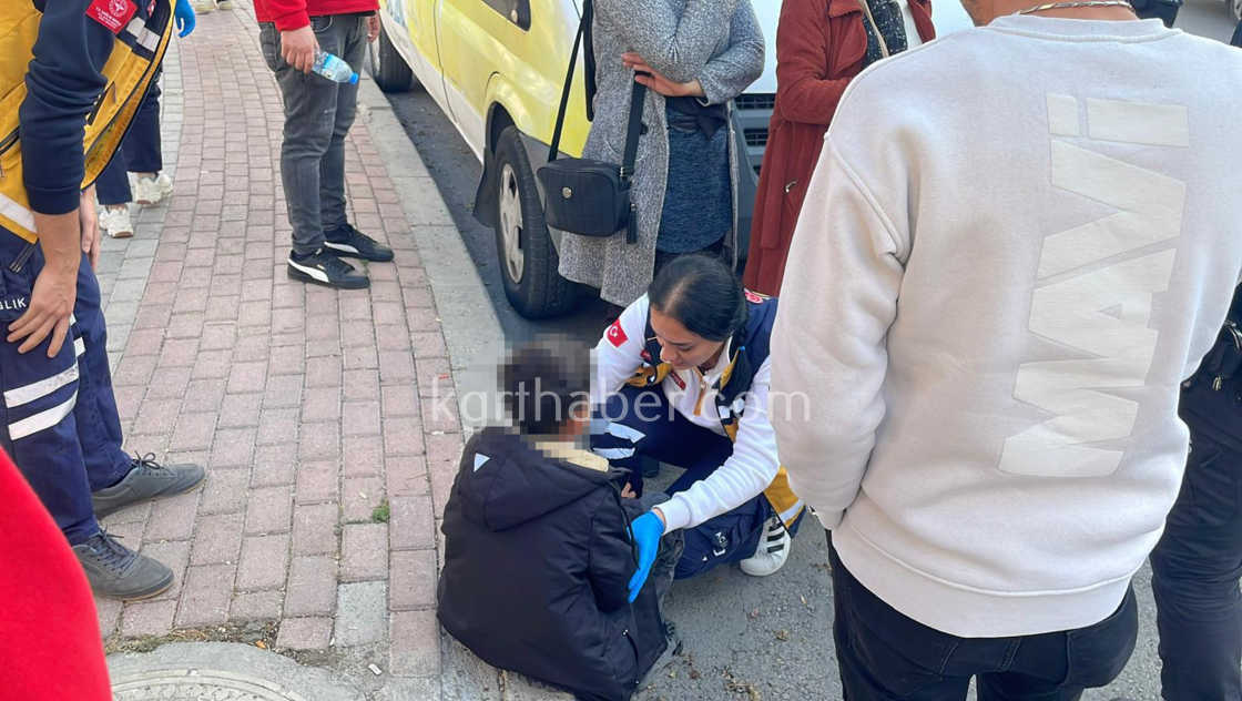 Karamanda Dolmusla Bisiklet Carpisti 1 Yarali2