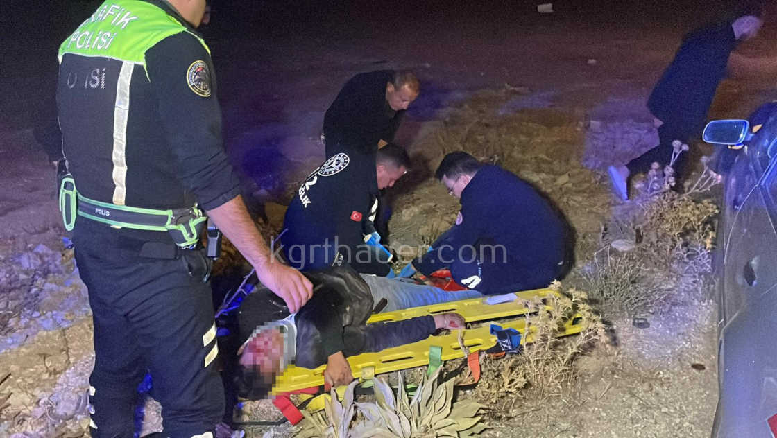 Karamanda Feci Kazada Genc Motosikletli Yaralandi4