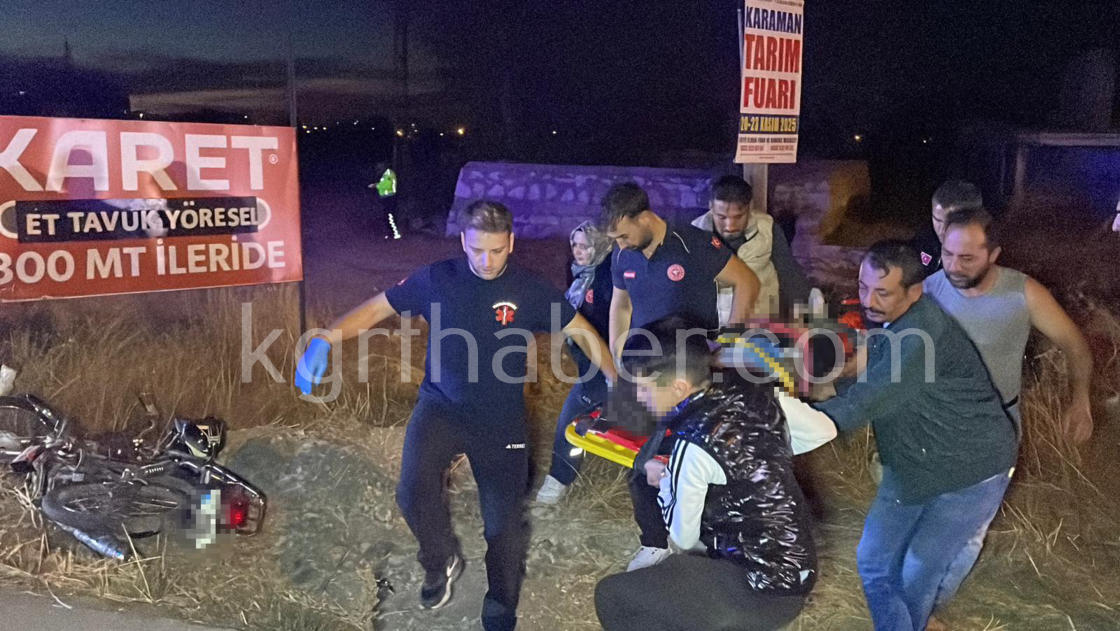 Karamanda Motosiklet Sarampoe Uctu 2 Yarali6