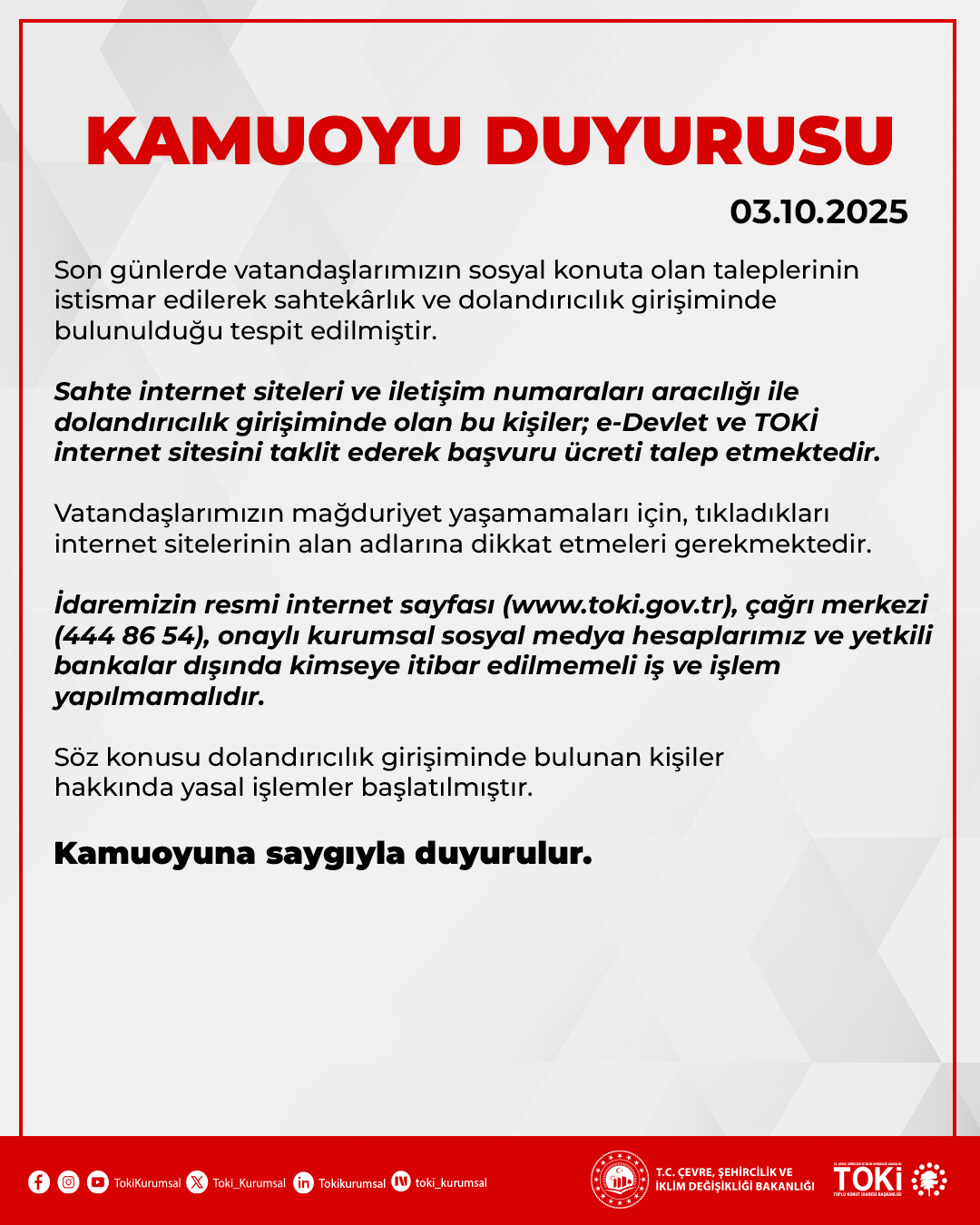 Toki Dolandiricilarina Dikkat Yetkililer Uyariyor2