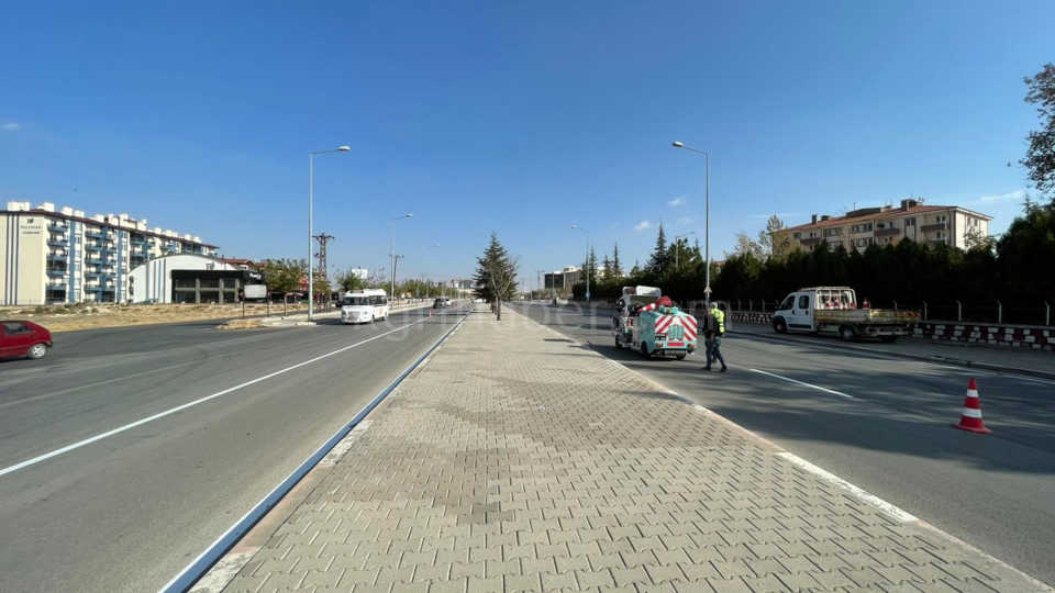 Haberimiz Ses Getirdi Karamanda Silinen Yol Cizgileri Yenileniyor1