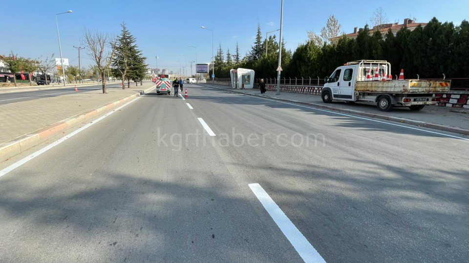Haberimiz Ses Getirdi Karamanda Silinen Yol Cizgileri Yenileniyor2