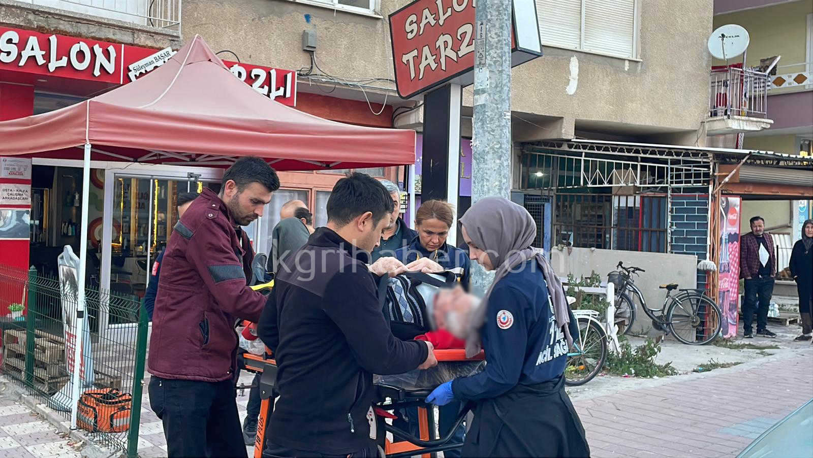 Karamanda Bisikletten Dusen Yasli Adam Yaralandi0