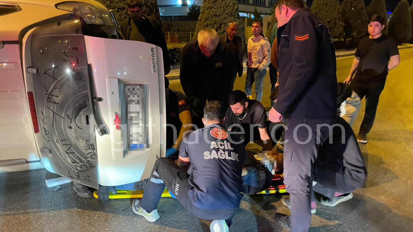 Karamanda Carpisan Suv Araclardan Biri Devrildi 2 Yarali15