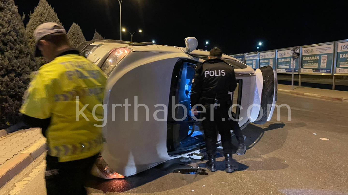 Karamanda Carpisan Suv Araclardan Biri Devrildi 2 Yarali4