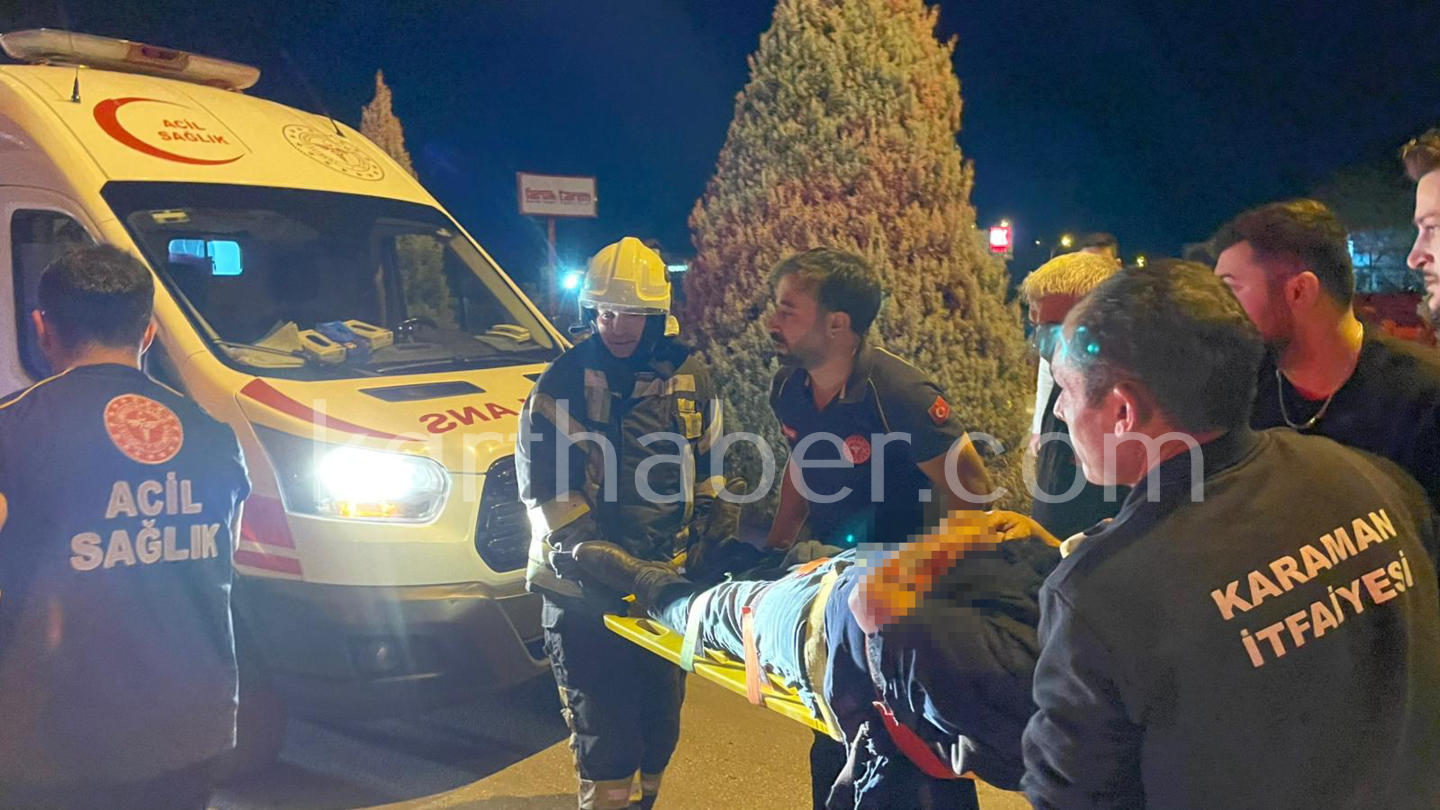 Karamanda Carpisan Suv Araclardan Biri Devrildi 2 Yarali8