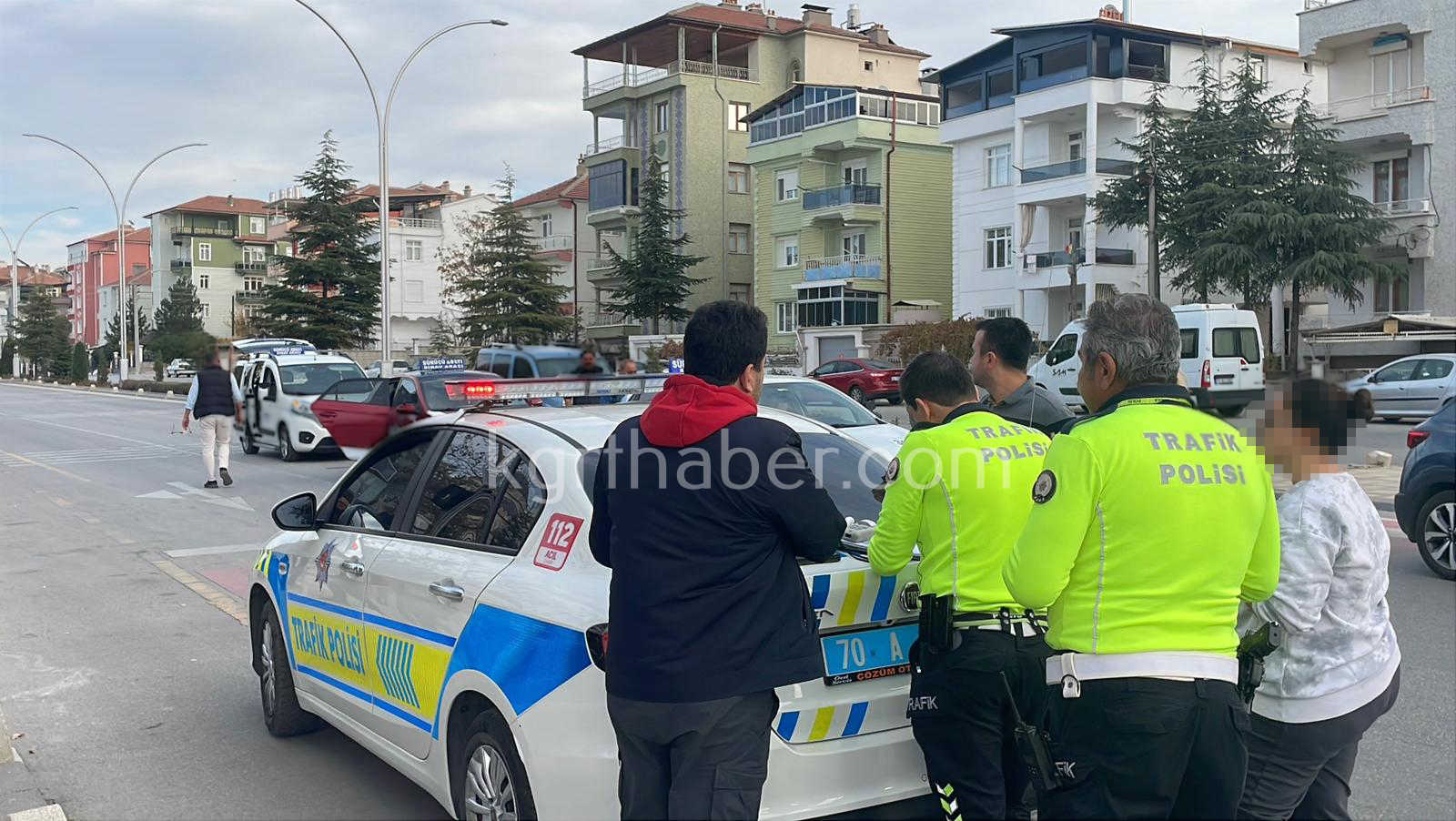 Karamanda Ehliyet Sinavi Esnasinda Zincirleme Kaza1