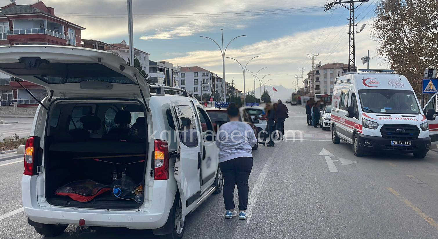 Karamanda Ehliyet Sinavi Esnasinda Zincirleme Kaza2