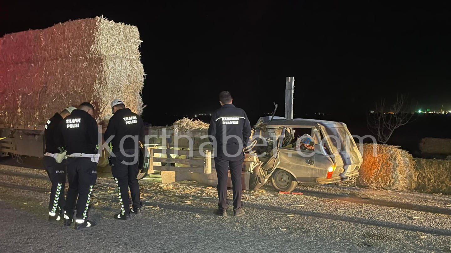 Karaman'da Otomobil Tırın Altına Girdi Karı Koca Öldü6