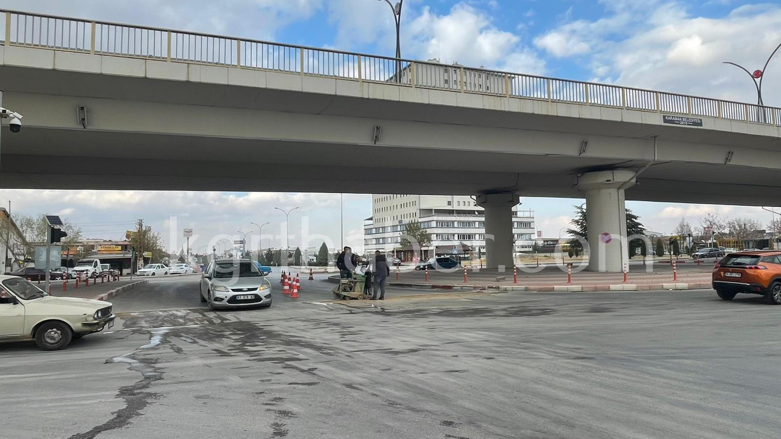 Karamanda Sik Sik Kaza Olan O Kavsak Icin Trafik Isigi Calismalari Basladi3