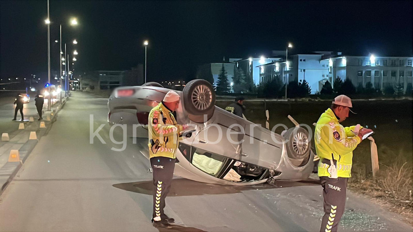 Karamandai Betona Carpan Otomobil Takla Atti 2 Yarali1