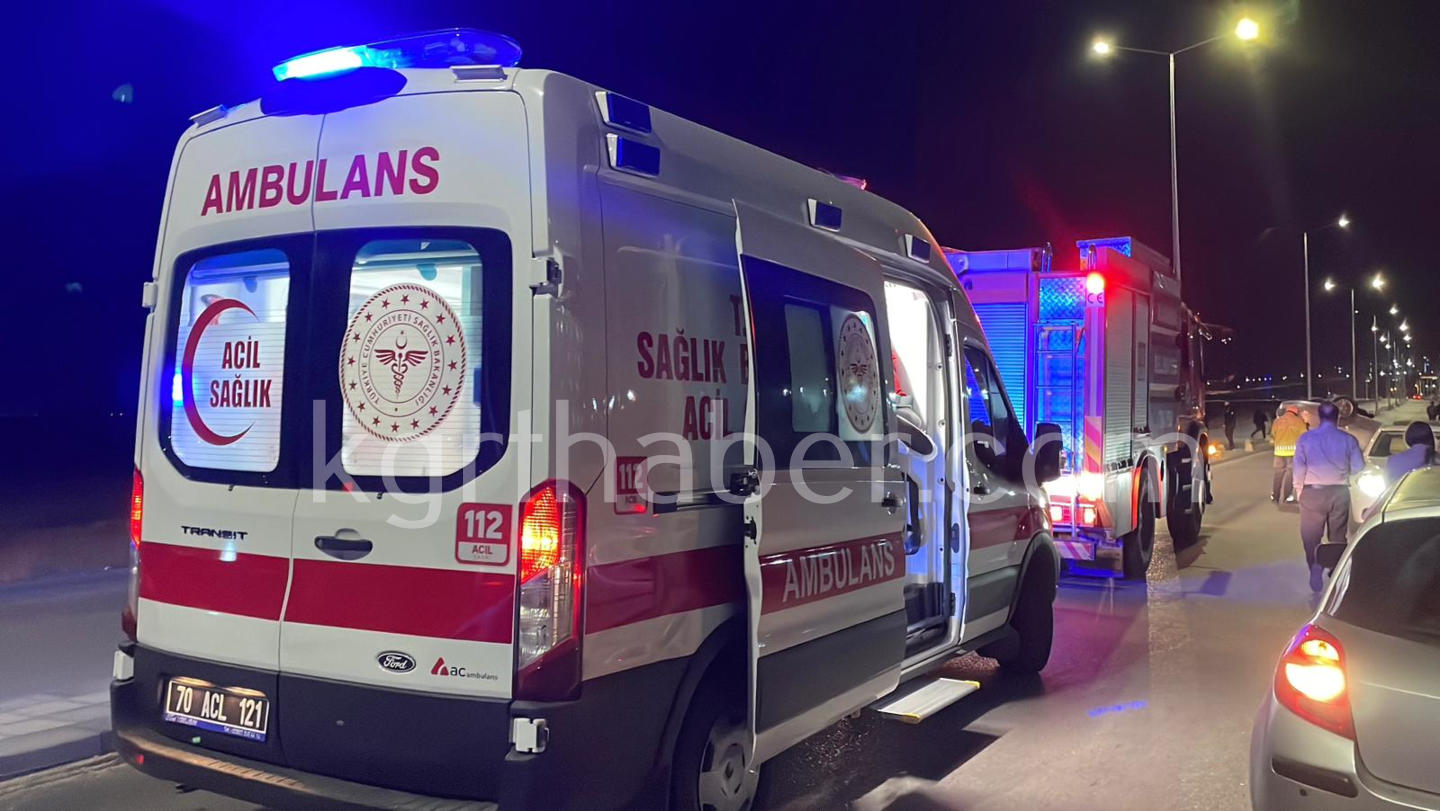 Karamandai Betona Carpan Otomobil Takla Atti 2 Yarali10