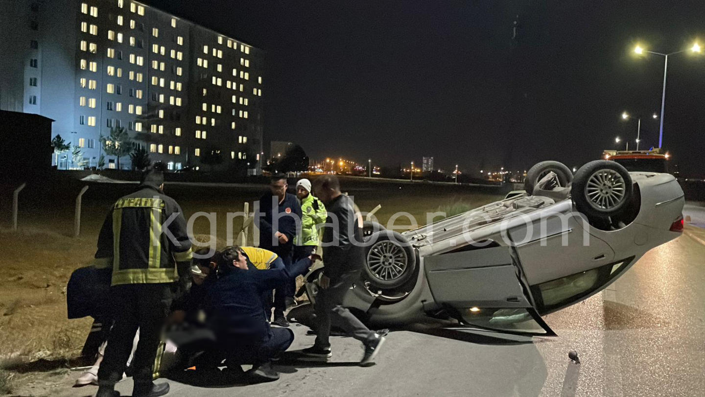 Karamandai Betona Carpan Otomobil Takla Atti 2 Yarali11