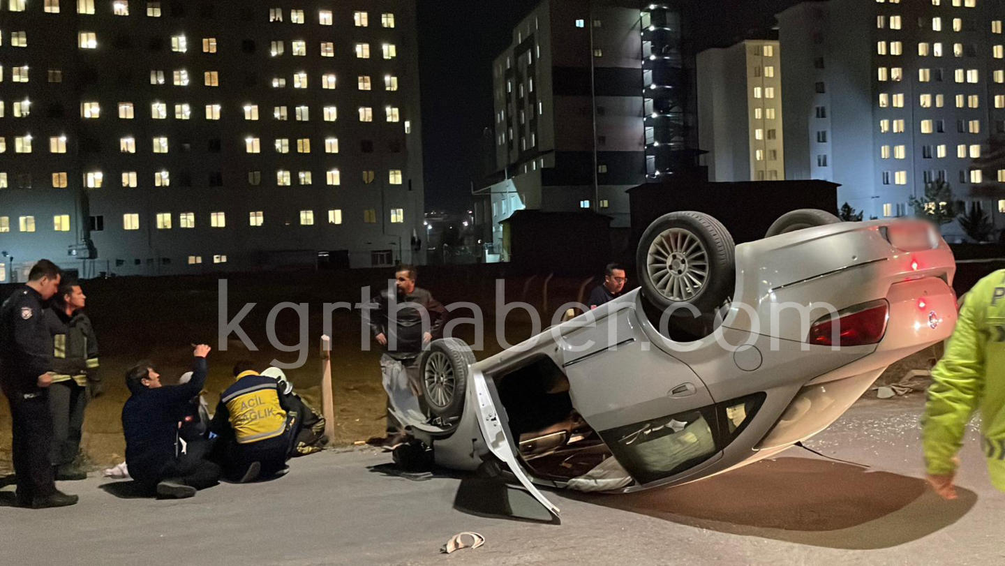 Karamandai Betona Carpan Otomobil Takla Atti 2 Yarali2