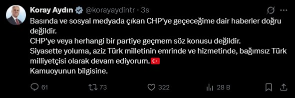 Koray Aydindan Chpye Geciyor Iddialarina Net Yanit1