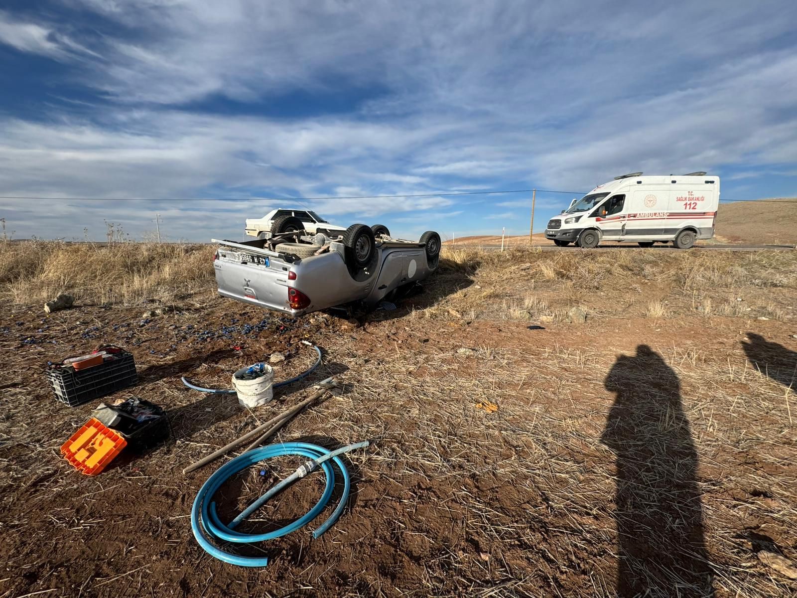 Belediye Araci Takla Atti 3 Personel Yaralandi (1)