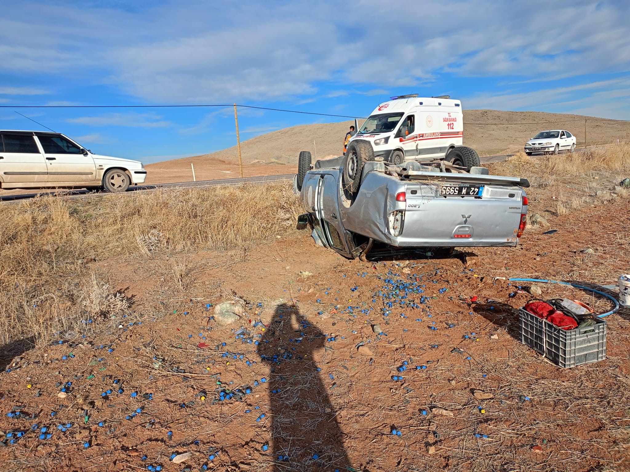 Belediye Araci Takla Atti 3 Personel Yaralandi (3)