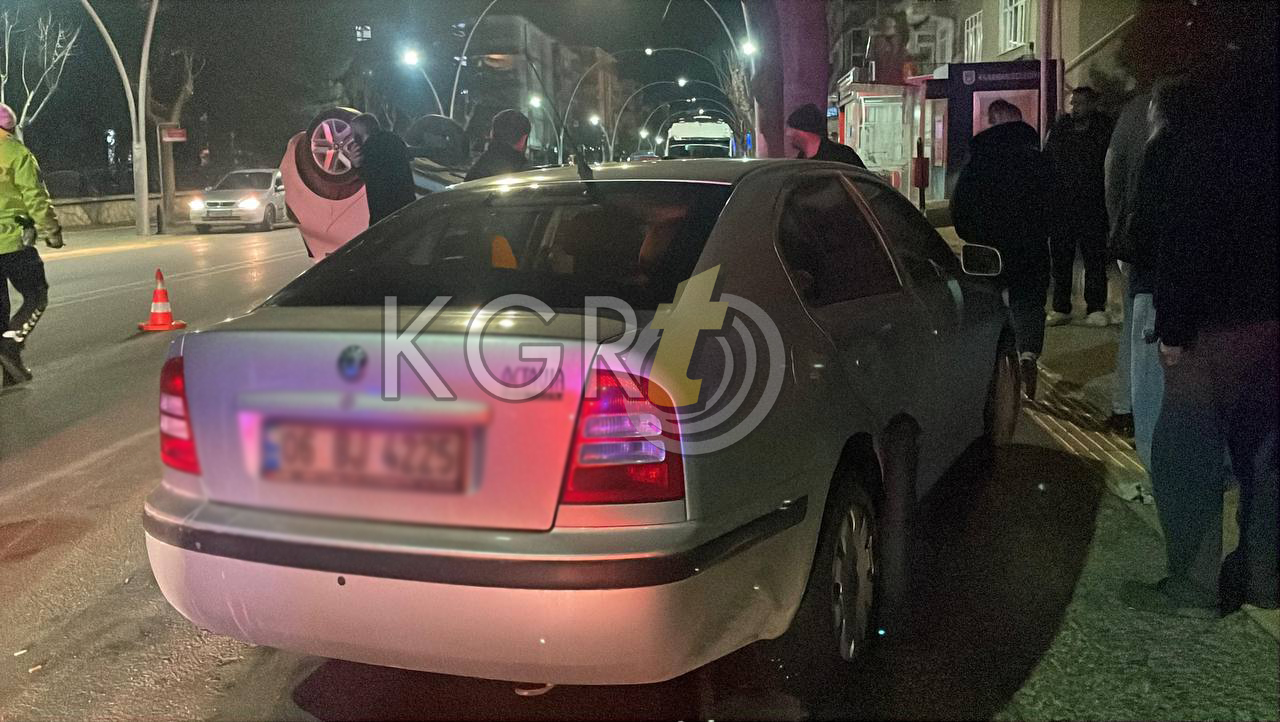 Karamanda Kontrolden Cikan Arac Takla Atti 1