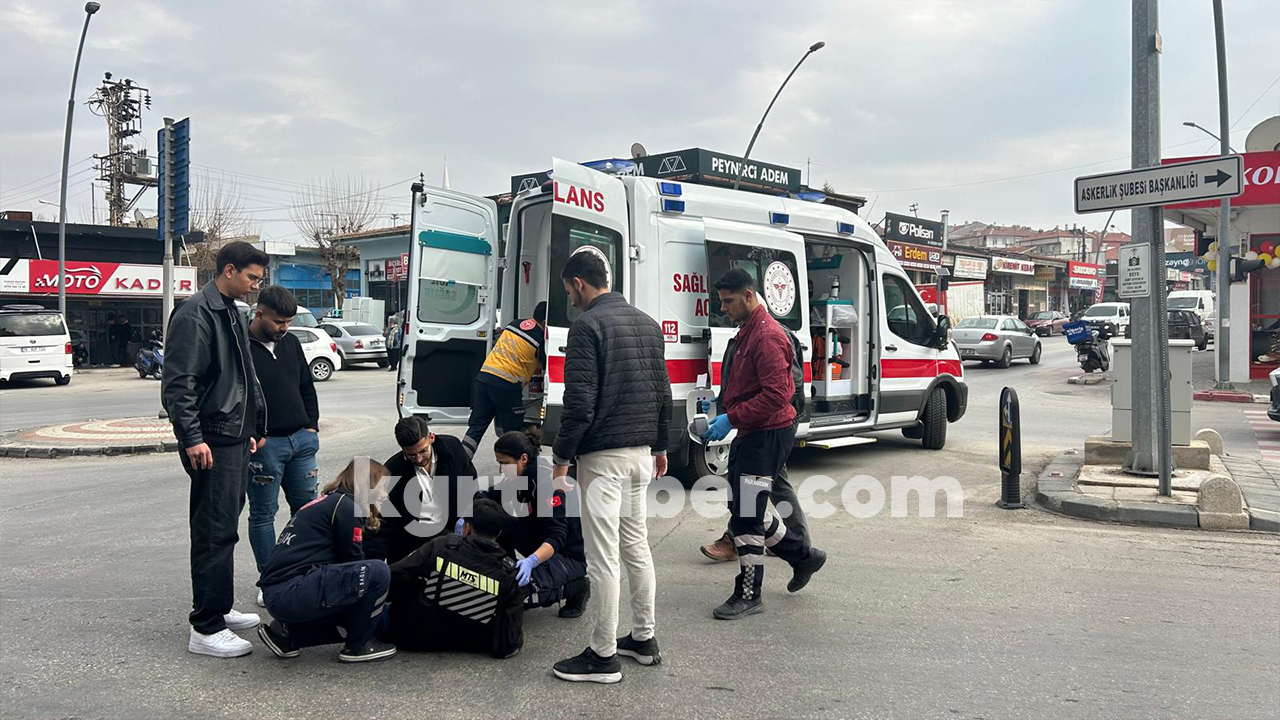 Karamanda Motorlu Kurye Kaza Yapti 1 Yarali1