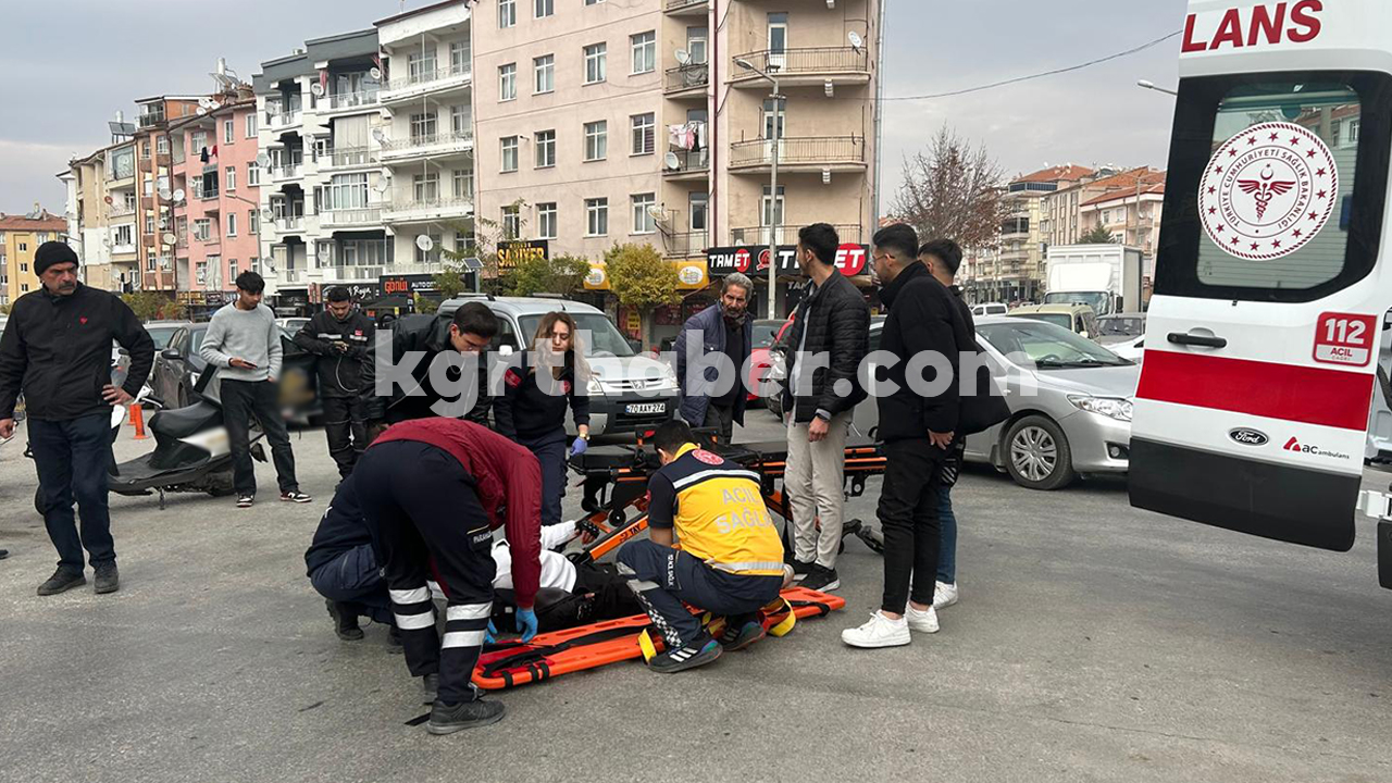 Karamanda Motorlu Kurye Kaza Yapti 1 Yarali5