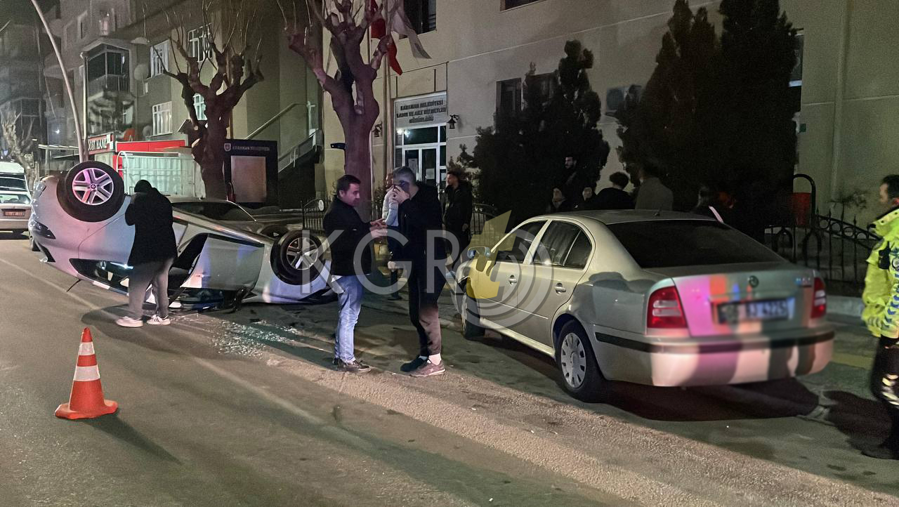 Kontrolden Cikan Arac Iki Araca Carpti2