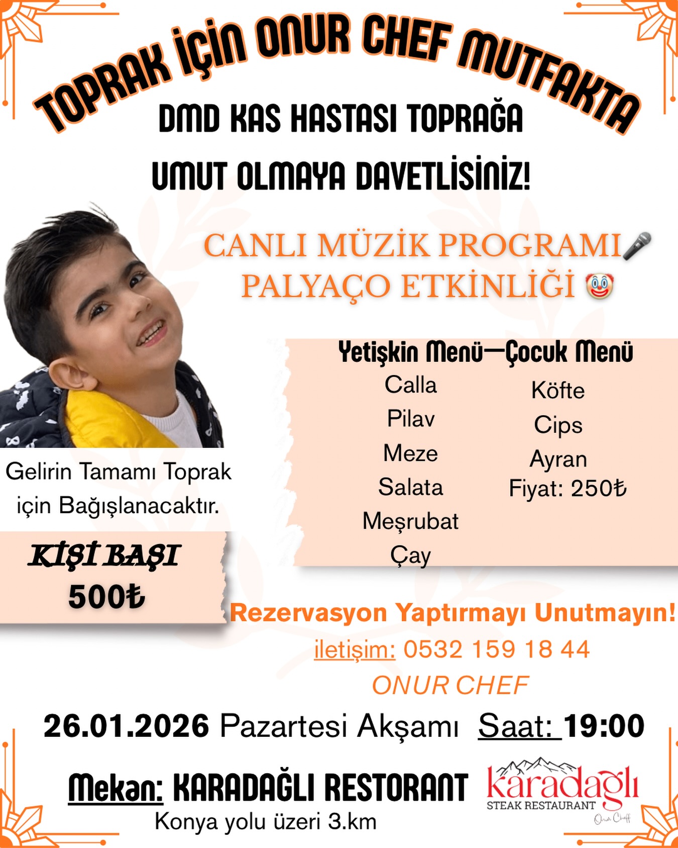 Karamanda Onur Cheften Toprak Icin Umut Yemegi1