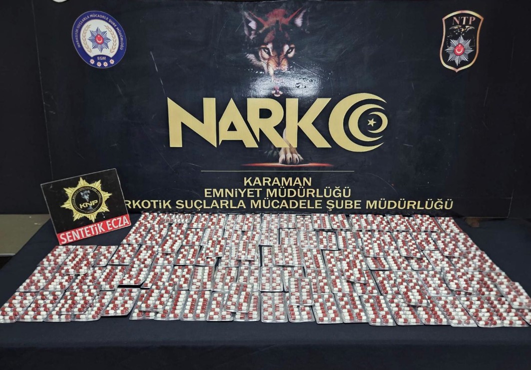Karamanda Sentetik Uyusturucu Haplar Ele Gecirildi 6 Tutuklama2