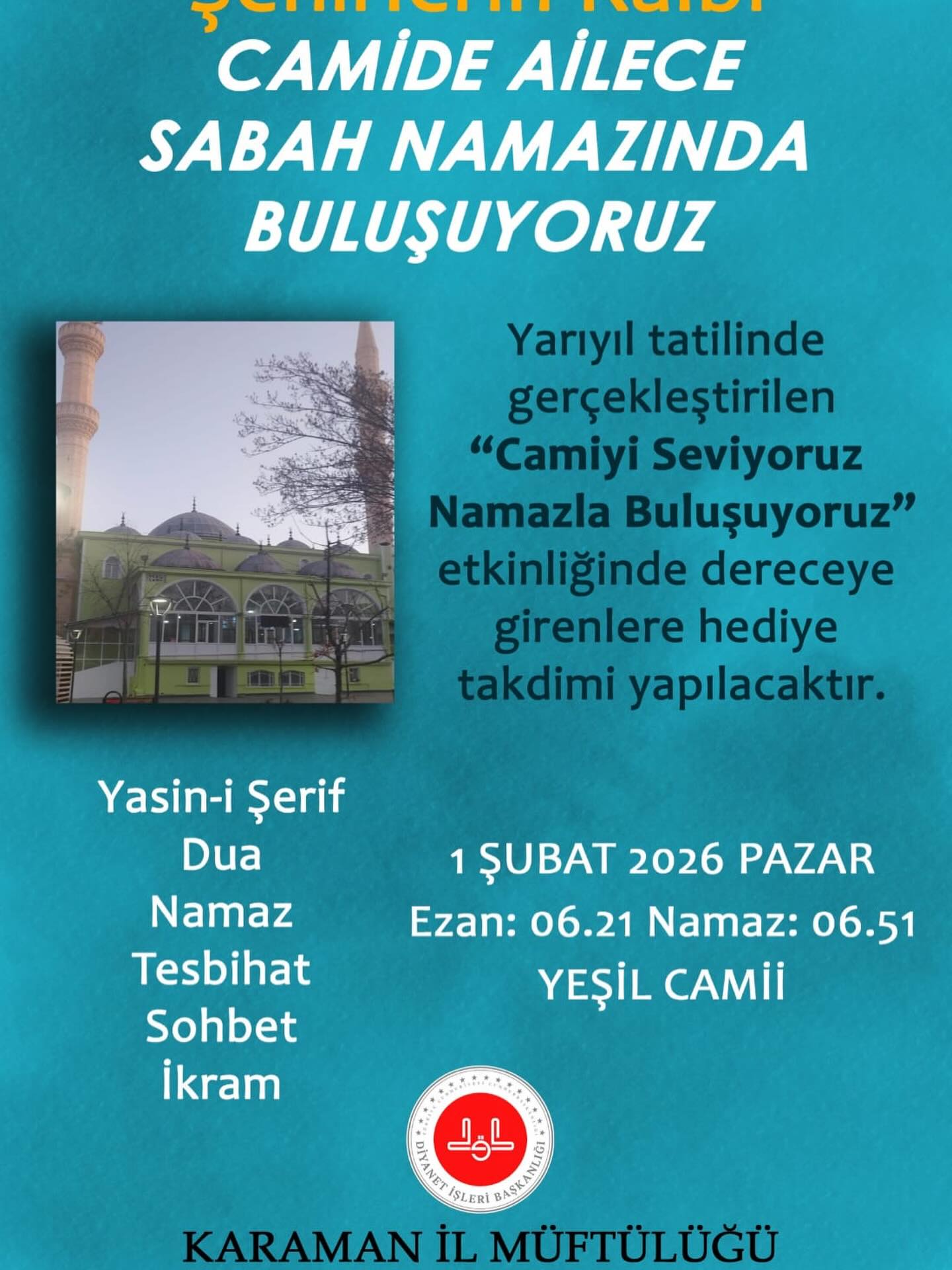 Sabah Namazi Bulusmasinda Hediye Takdimi Yapilacak