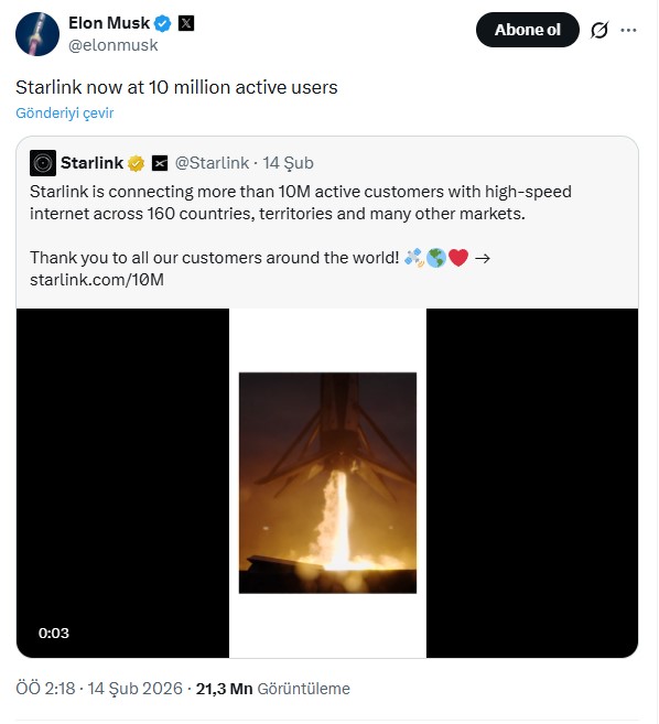Elon Musk Duyurdu Starlink 10 Milyon Kullaniciyi Asti1