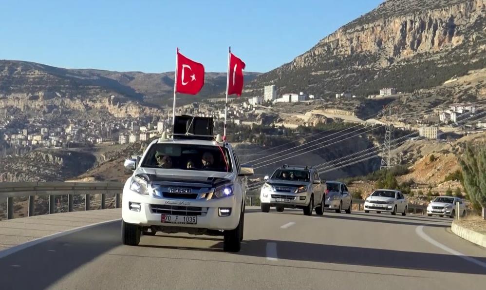 Ermenekte Ramazan Konvoyuna Onlarca Arac Katildi2