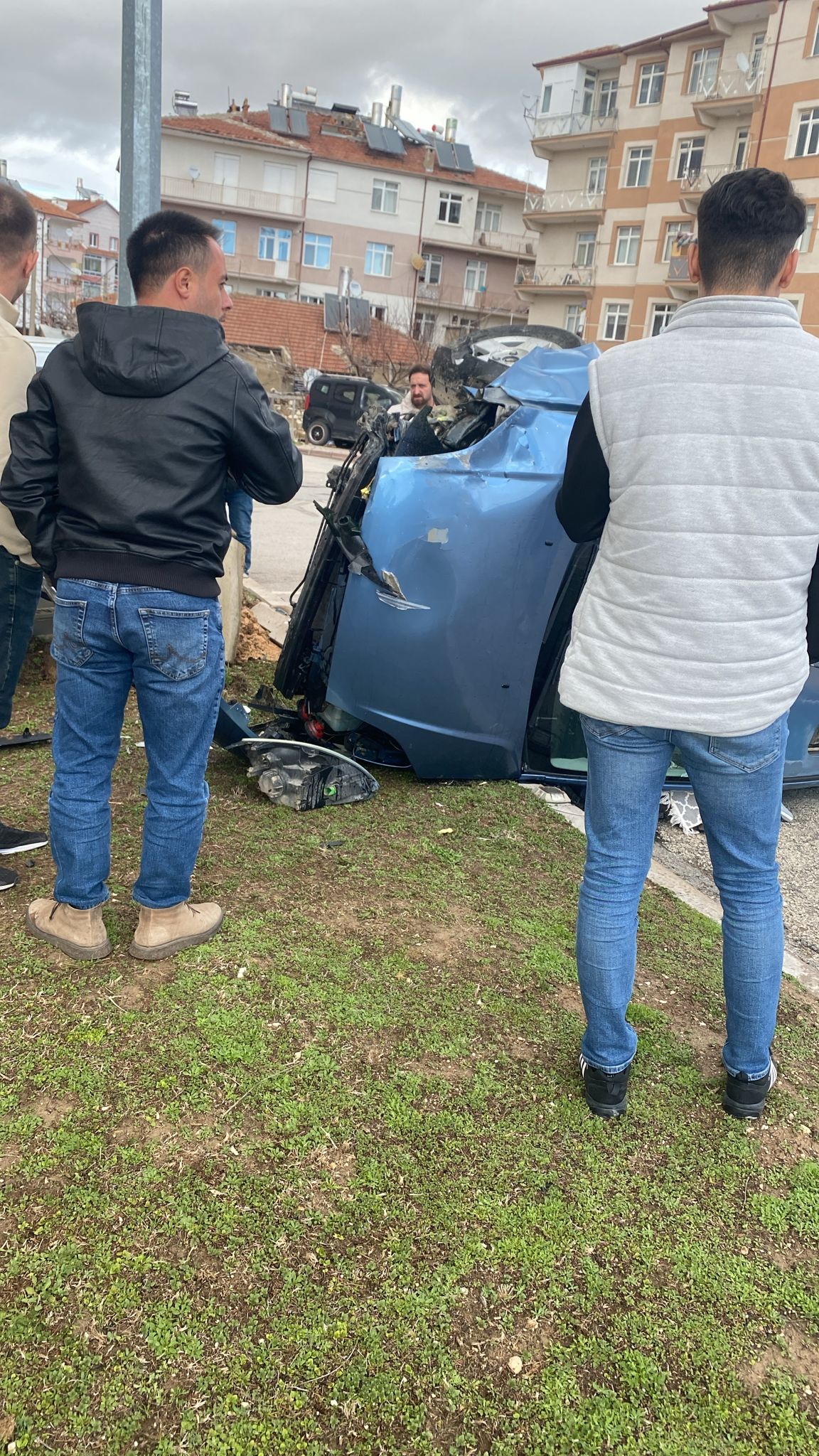 Karamanda Son Dakika Otomobil Takla Atti (1)