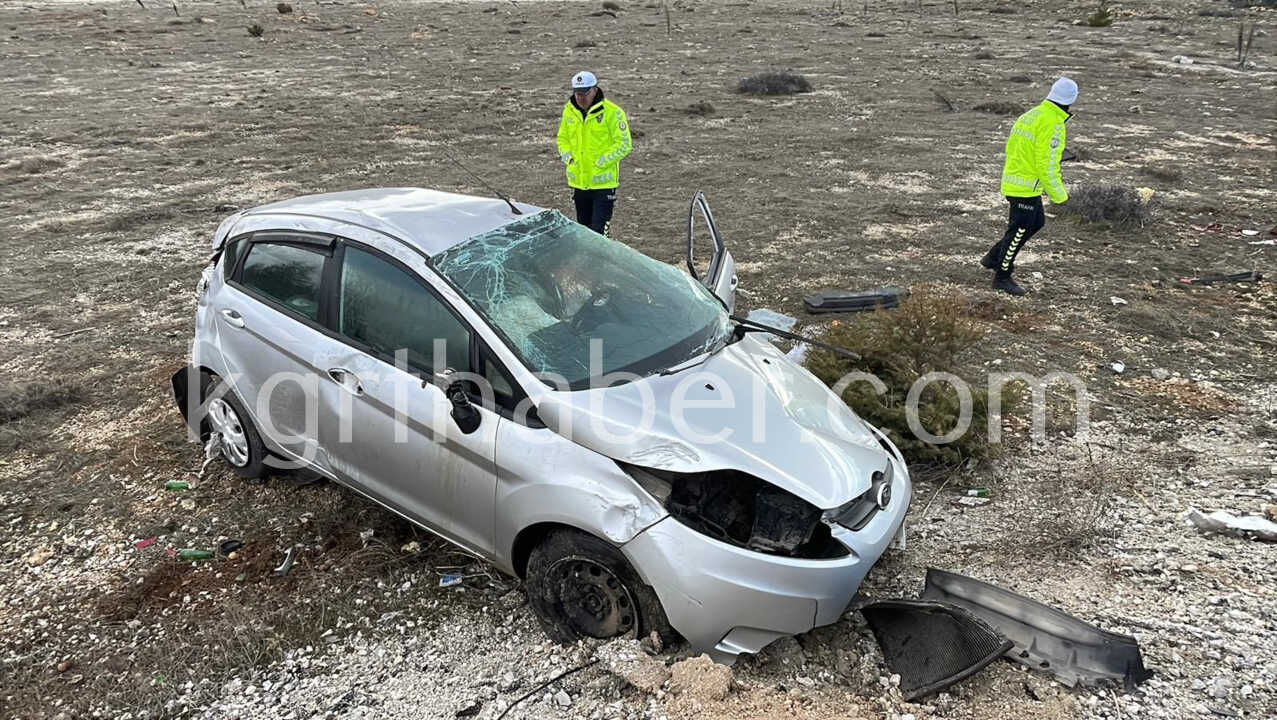Karaman'da Takla Atan Aracın Sürücüsü Ölümden Döndü 1 Yaralı8
