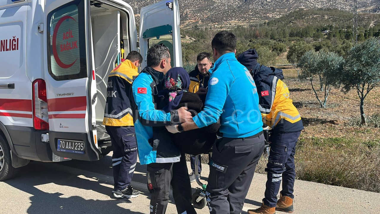 Karamanda Kaybolan Yasli Kadin 12 Saat Sonra Sag Bulundu1