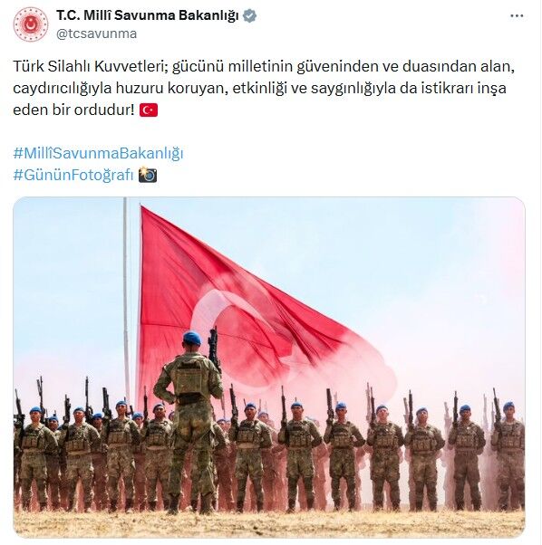 Turk Silahli Kuvvetlerinden Huzur Ve Istikrar Vurgulu Paylasim1