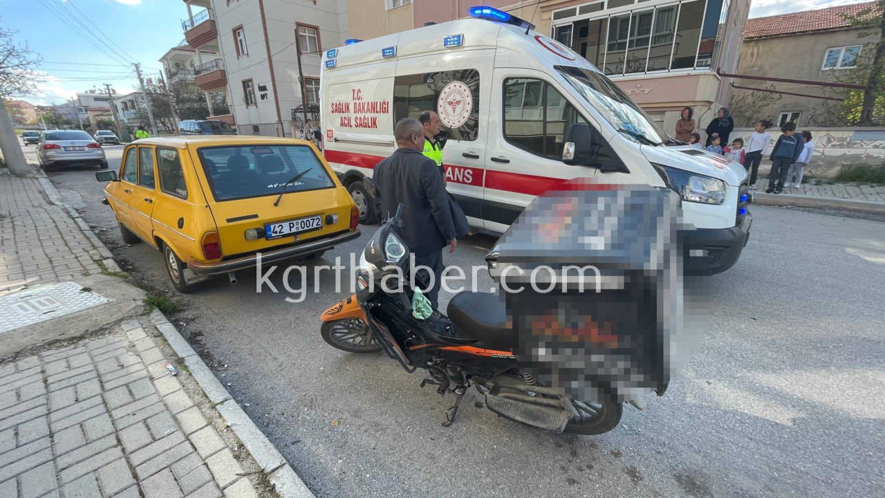 Karamanda Kontrolden Cikan Motosiklet 50 Metre Suruklendi 1 Yarali0