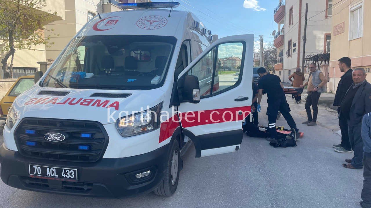 Karamanda Kontrolden Cikan Motosiklet 50 Metre Suruklendi 1 Yarali3