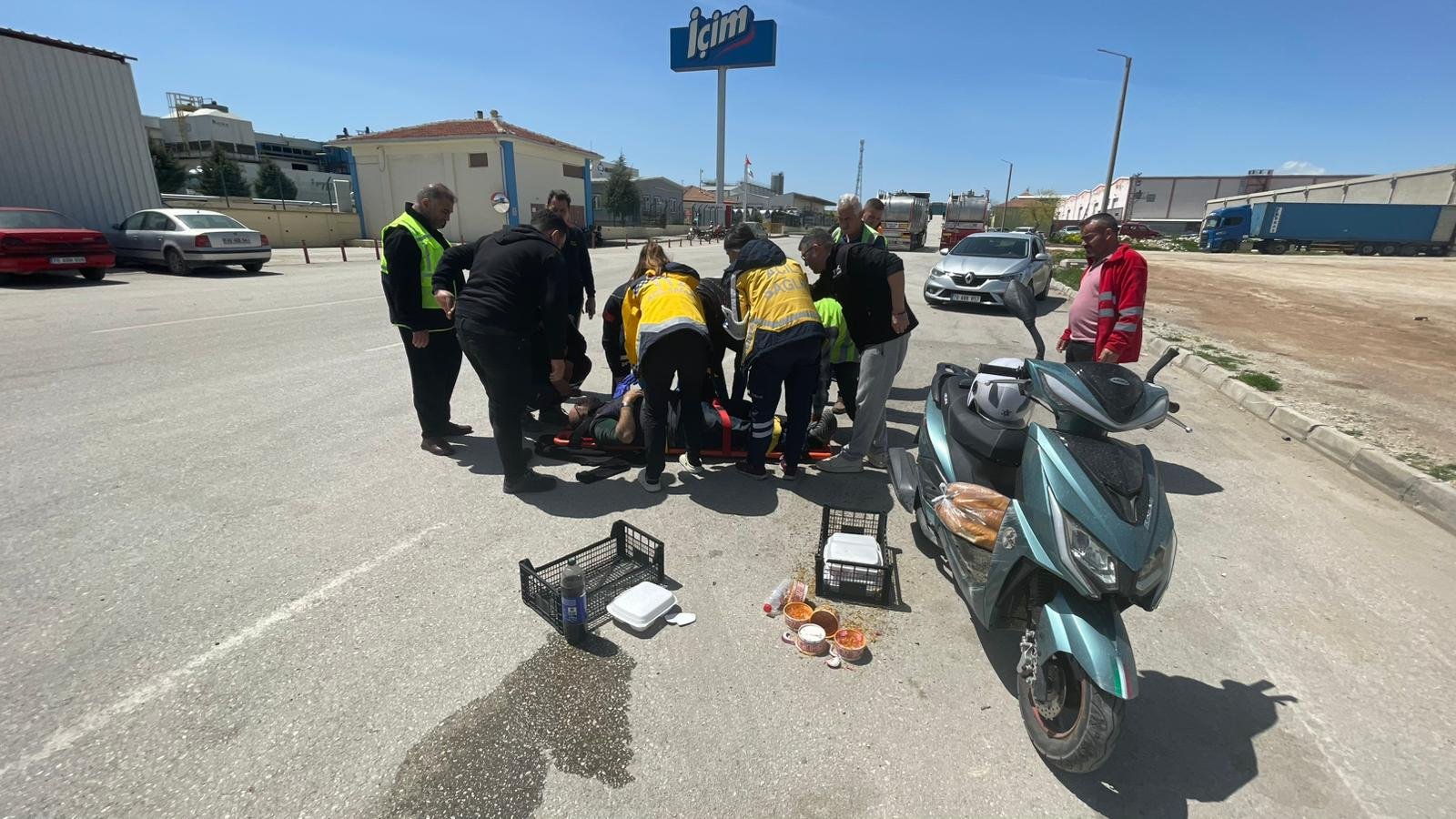 Karamanda Korkutan Motosiklet Kazasi Surucu Yaralandi (3)