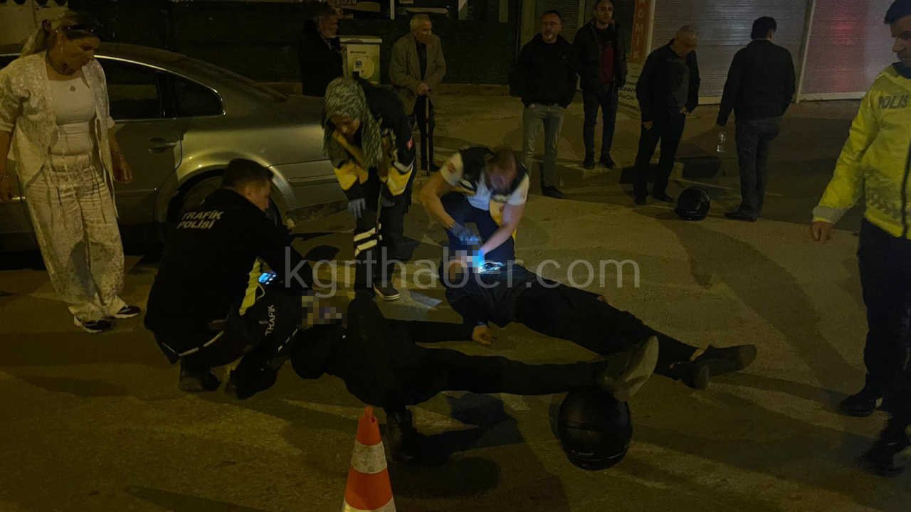 Kontrolden Cikan Motosiklet Devrildi 2 Yarali7