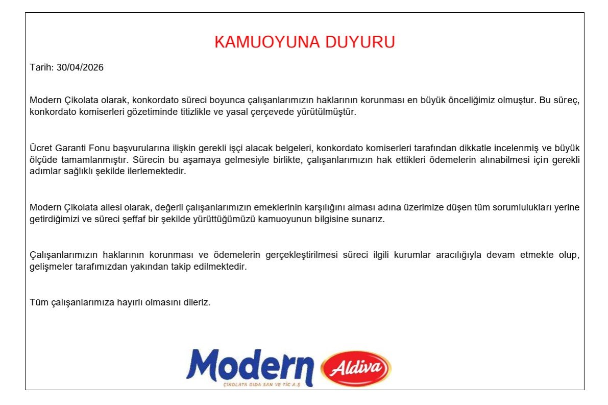 Modern Cikolatadan Aciklama Calisan Haklari Onceligimiz1